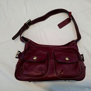 Aqua Madonna Red Leather Handbag